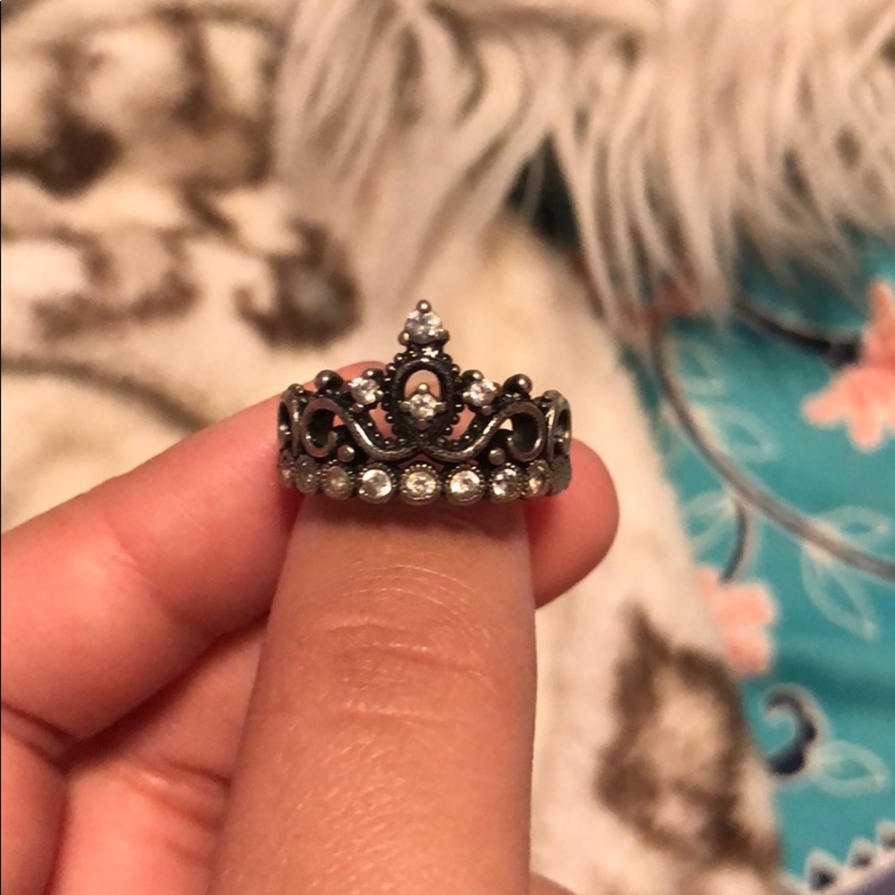 Tiara ring. Don’t know what brand it is.